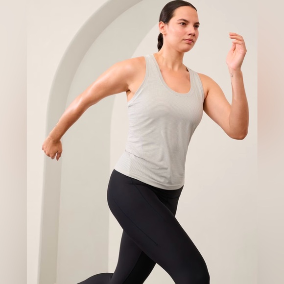 Athleta Tops - Athleta Stripe Momentum Seamless Tank, size L, like new!